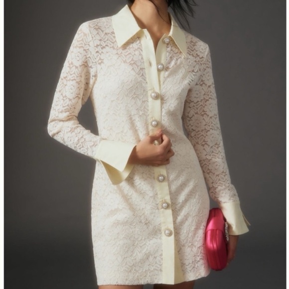 Anthropologie Corey Lynn Calter Sheer Lace Shirt Dress - coffeafoods.com Anthropologie Corey Lynn Calter Sheer Lace Shirt Dress - coffeafoods.com